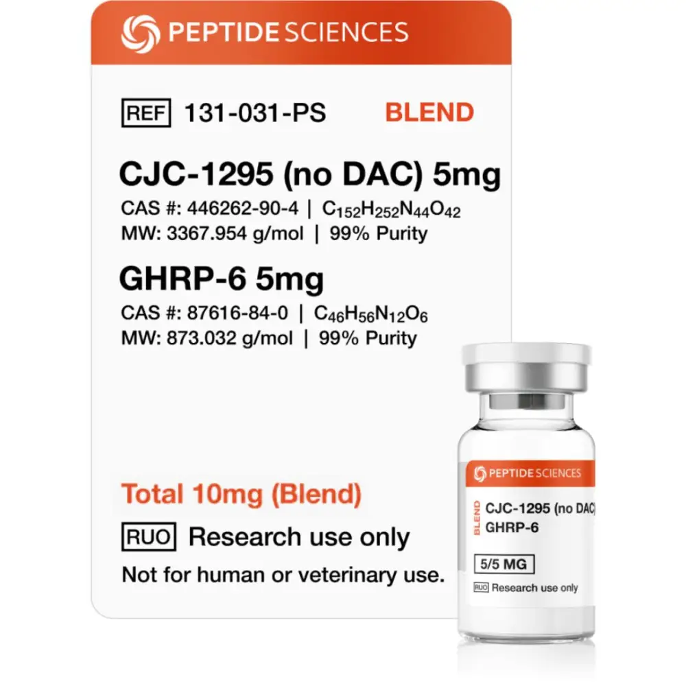 CJC-1295 (no DAC), GHRP-6 10mg (Blend) CJC-1295 (no DAC), GHRP-6 10mg (Blend)