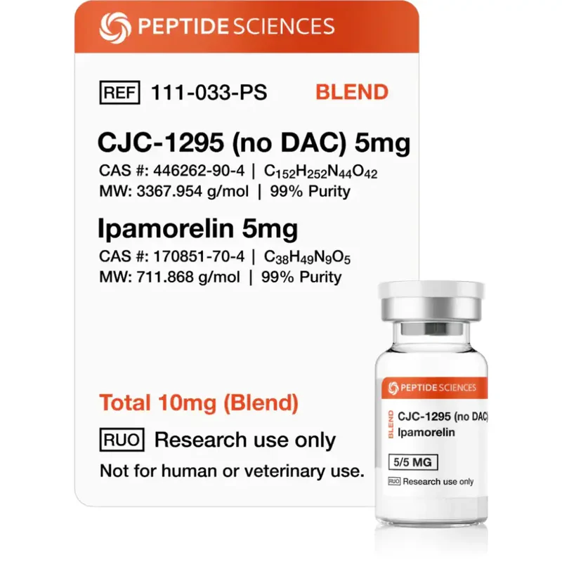 CJC-1295 (no DAC), Ipamorelin 10mg (Blend) CJC-1295 (no DAC), Ipamorelin 10mg (Blend)