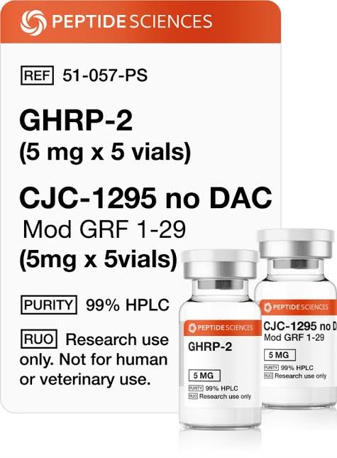 GHRP-2 (5mg x 10), CJC-1295 no DAC (5mg x 10) GHRP-2 (5mg x 10), CJC-1295 no DAC (5mg x 10)