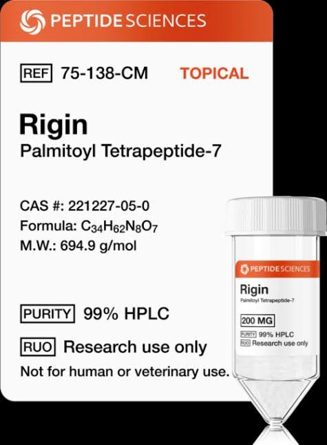 Rigin 200mg (Palmitoyl Tetrapeptide-7) (Topical) Rigin 200mg (Palmitoyl Tetrapeptide-7) (Topical)